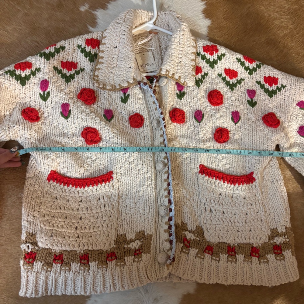 NWT Free People Rosebud Cardi Sz XS - Picture 7 of 10